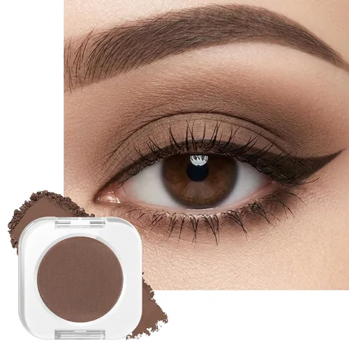 Vista 11 de Erinde Paleta de sombra de ojos blanca mate, sombra de ojos en polvo prensado blanco, ultra mezclable, color pigmentado, larga duración, base