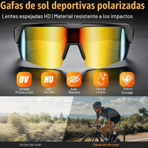 Vista 2 de OBEST - Lentes impermeables con Bluetooth para hombres y mujeres, UV400