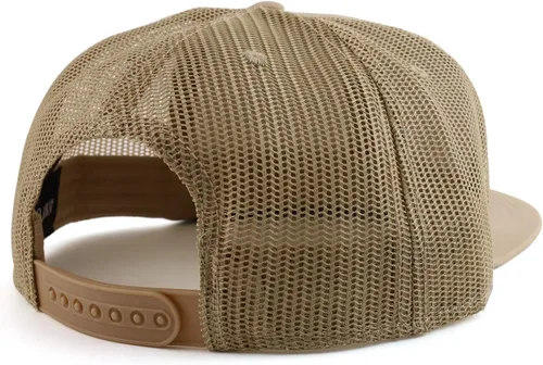 Vista 3 de Armycrew Gorra grande XXL en blanco Flatbill Mesh Snapback