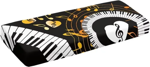 Vista 64 de Cubierta antipolvo para teclado de piano, 61-76/88 teclas, ajustable, para piano eléctrico/digital, funda protectora elástica para teclado con banda