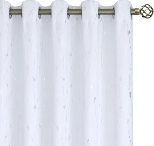 Vista 20 de BGment Cortinas cortas de oscurecimiento de habitación de 45 pulgadas de largo para ventanas pequeñas, cortinas con aislamiento térmico con ojales