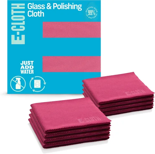 Vista 23 de E-Cloth - Paños para vidrio y pulido, limpiador de vidrio de microfibra premium, ideal para ventanas, vidrio y espejos, lavable y reutilizable