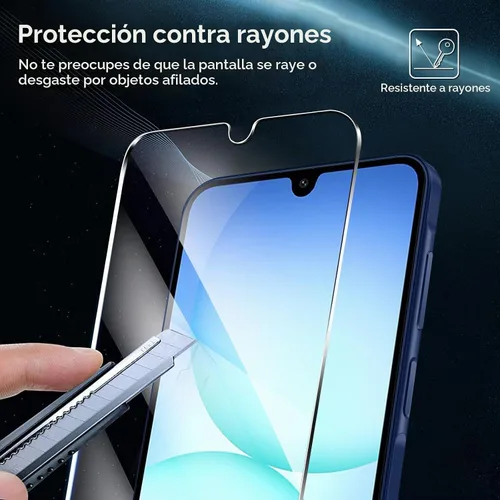 Vista 3 de ivoler - Protector de pantalla para Samsung Galaxy A17 5G/Galaxy A16 5G, película de vidrio templado, marco de alineación, fácil instalación