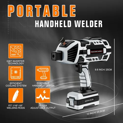 Vista 2 de TRQWH Pistola Soldadora de Mano IGBT Inversor Máquina de Soldadura 110V ARC Soldador Portátil de Mano Pistola de Soldadura de Palo con 5 Ajustes