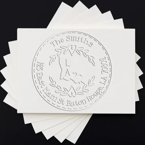 Vista 118 de Alabama State Wreath - Sello de sello de dirección personalizado para invitaciones de fiesta, tarjetas de vacaciones y decoración del hogar Sello