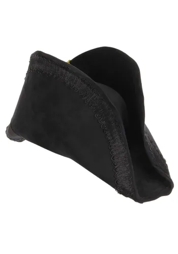 Vista 2 de Sombrero Bicornio de Almirante Negro Multicolor