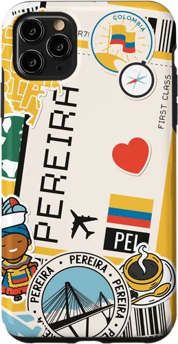 Vista 13 de Flight Boarding Pass Tag Label to Destination Pereira Case for iPhone 16