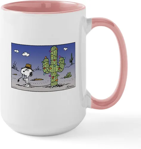 Vista 6 de CafePress Cactus Lights - Taza grande de cerámica (15.0 fl oz)