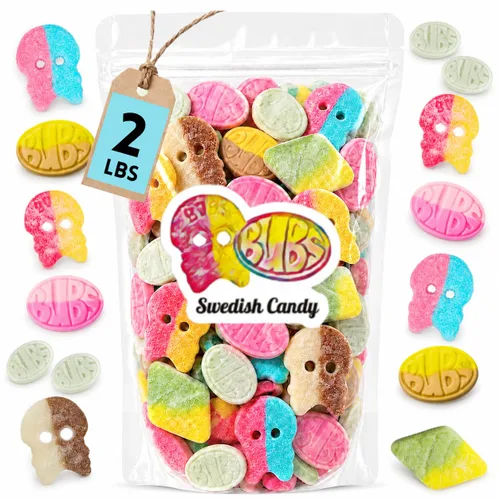 Vista 20 de Caramelos suecos, caramelos de gomitas, mezcla de dulces variados, dulces Bubs (0.5 libras, plátano toffee ovalado)