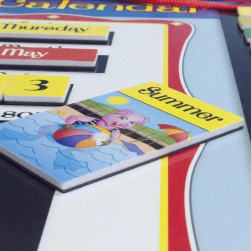 Vista 8 de ZazzyKid Calendario magnético y tabla meteorológica para niños, calendario diario preescolar de aprendizaje para días de la semana, meses, clima