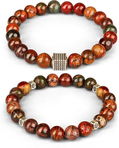 Vista 15 de Pulseras de cristal para mujeres y hombres, regalos de cumpleaños, hechas a mano de 0.236 in con cuentas de piedra para equilibrio de chakras