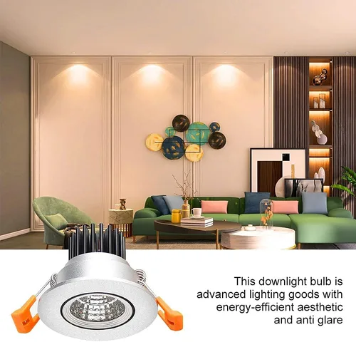 Vista 3 de LightingWill Downlight LED regulable de 2 pulgadas, luz de techo empotrable COB de 3 W, blanco ultra cálido 2700 K, CRI80, equivalente a bombillas