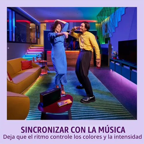 Vista 7 de Tira de luz inteligente WiZ Connected, Automatización de puesta de sol/amanecer, Modos preestablecidos, Control con voz o aplicación, Iluminación