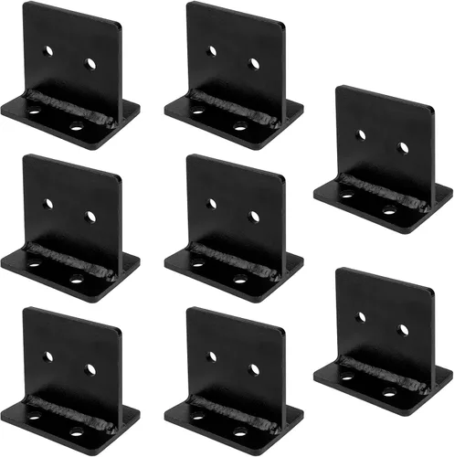Vista 9 de 4 bases de poste ocultas de 4 x 4, soporte de placa de cuchillo resistente