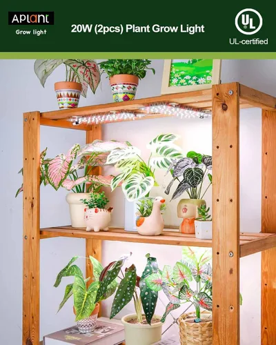 Vista 2 de Luz de cultivo para plantas de interior, luz regulable para plantas, 6/12/16H, tira de luces LED de crecimiento de espectro completo, paneles de luz