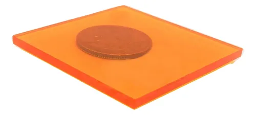 Vista 2 de Lámina acrílica naranja transparente (12 x 12 pulgadas, 1/4 pulgadas/0.236 in)