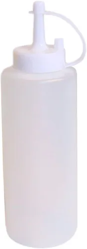 Vista 2 de 6 botellas de plástico transparente para apretar, dispensador de condimentos, salsa de tomate y mostaza, 22 onzas