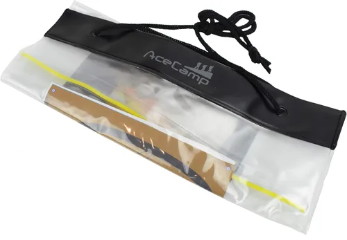 Vista 2 de AceCamp Funda impermeable para mapas, portador de mapas hermético, bolsa protectora transparente para camping, senderismo, documentos, electrónica