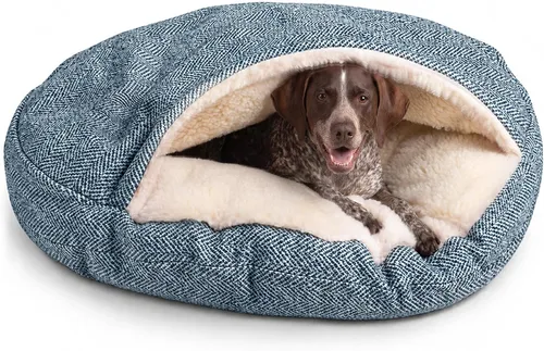Vista 53 de Snoozer Cama de lujo de microsuede acogedora estilo cueva para mascotas, pequeña, antracita For small sized pets, Removable washable cover