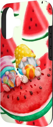Vista 2 de Summertime with My Gnomies Watermelon Retro Beach Summer Case for iPhone 17