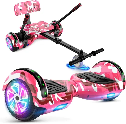 Vista 9 de CBD Patinete con luces LED Corlorful, ruedas de 6.5 pulgadas, scooter doble de 300 W para niños, niñas, niños y adultos, todas las edades