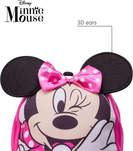Vista 5 de Disney Gorra de béisbol con purpurina de Minnie Mouse para niñas sombrero de disfraz de Minnie Mouse con orejas 3D 2-7