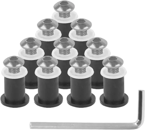 Vista 5 de TCHAU Kits de carrocería 10 piezas M5X15mm motocicleta parabrisas tornillo tornillo kit para MT09 MT-07 MT07 YZF R1 R6 R3 R25 FZ1 FZ8 FZ6 MT03 Xmax