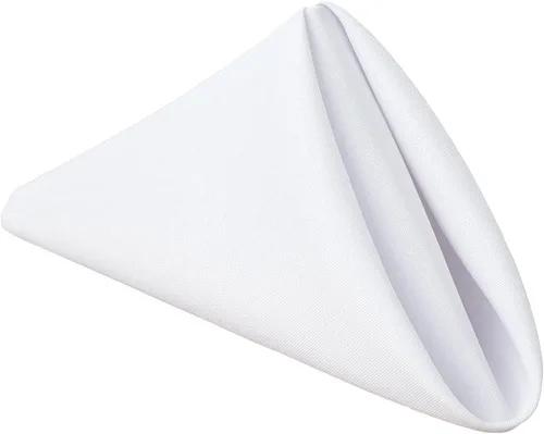 Vista 11 de Pomp Servilleta de tela de poliéster beige de 17 x 17 pulgadas (paquete de 12) Tela de fácil cuidado resistente a las arrugas y a las manchas