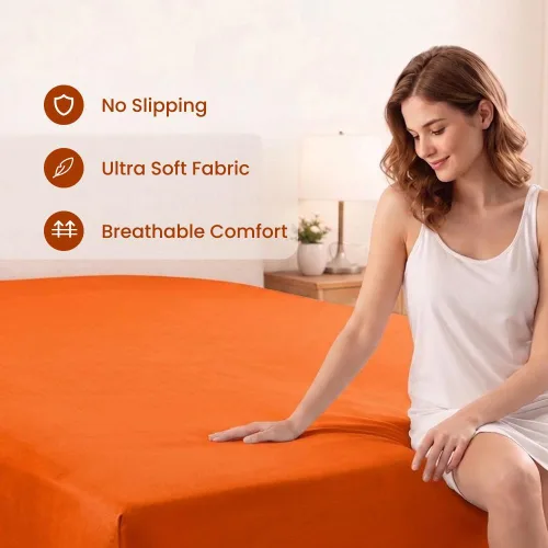Vista 36 de Sábana bajera ajustable de lujo suave de 600 hilos, 100% algodón egipcio, sábana bajera ajustable individual con elástico alrededor, se adapta a