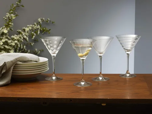 Vista 5 de Mikasa - Juego de 4 copas de martini de 10 onzas, de la colección Cheers