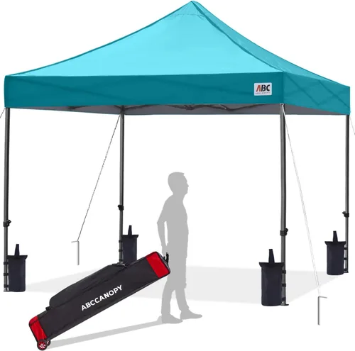 Vista 28 de ABCCANOPY Toldo Desplegable – Carpa/Toldo Portátil para Patio Exterior de 8 x 8 Pies, Resistente para Patio Trasero y Terraza con 4 Sacos de Arena