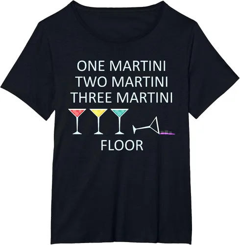 Vista 41 de Funny Bartender One Two Three Martini Floor Cocktail T-Shirt Asphalt Grey