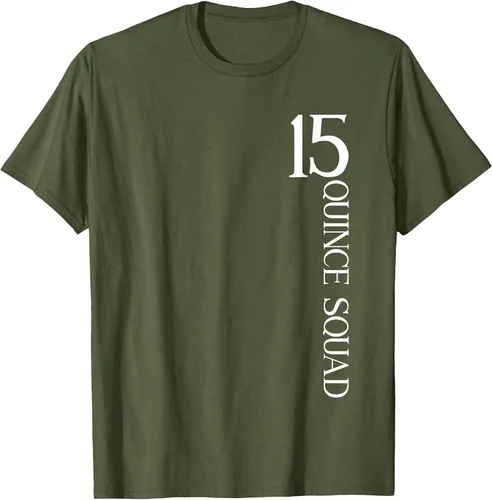 Vista 19 de Quince Squad Quinceanera 15th Birthday - Camiseta de quinceañera para niñas Asphalt Grey