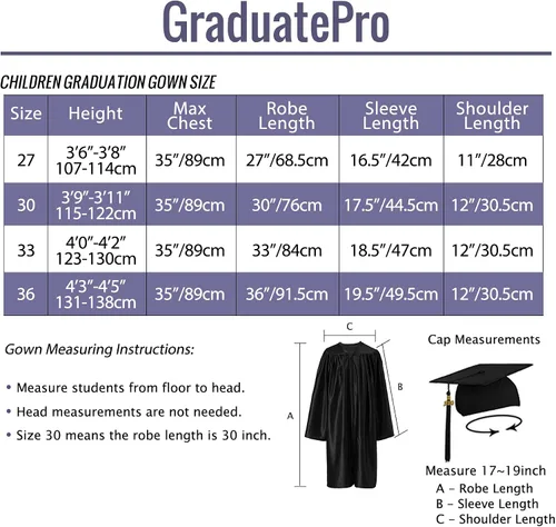 Vista 6 de GraduatePro - Juego de gorra y vestido de graduación para guardería con borla 2020