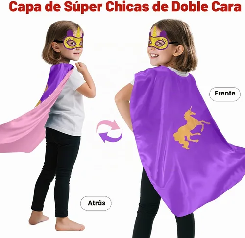 Vista 3 de D.Q.Z Disfraces de superhéroe para niñas y niños pequeños, capa de superhéroe con tutú arcoíris, disfraz de princesa pequeña Morado
