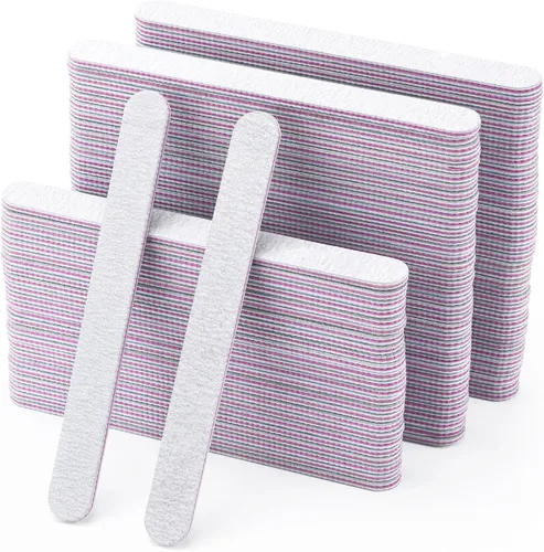 Vista 7 de BTYMS 25 limas de uñas de grano 100/180 de doble cara, limas de pulido de uñas para uñas acrílicas y naturales