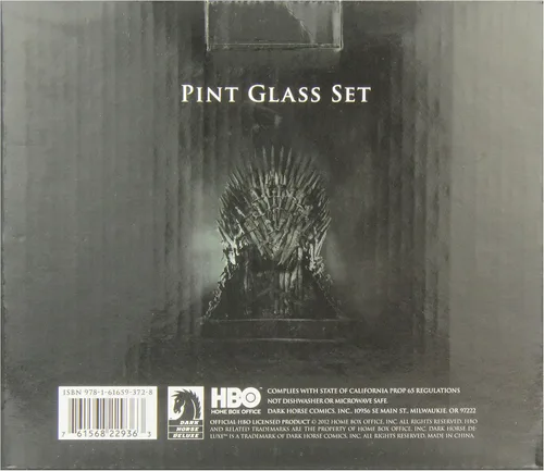 Vista 3 de Juego de vasos de pinta de juego de tronos de lujo Dark Horse: Targaryen y Lannister
