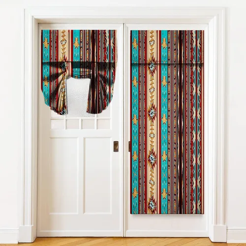 Vista 25 de Cortinas de puerta negras y rojas para ventanas de puerta, estampado de leopardo y cebra, cortinas de ventana para puerta de vidrio francesa