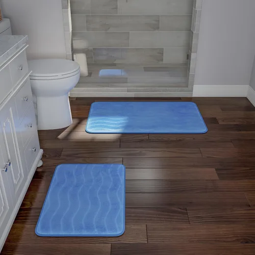 Vista 10 de Lavish Home - Juego de tapete de baño de espuma viscoelástica, 2 unidades Marfil