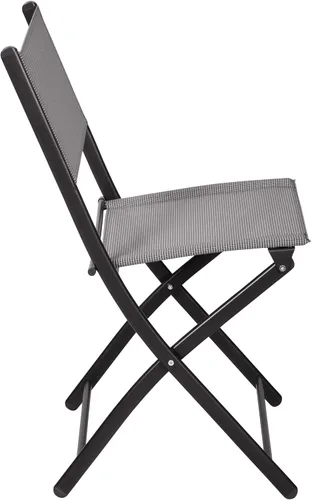 Vista 8 de Flash Furniture Brazos - Sillas plegables comerciales para interiores y exteriores, respaldos/asientos Flex Comfort, marcos de metal, diseño Negro