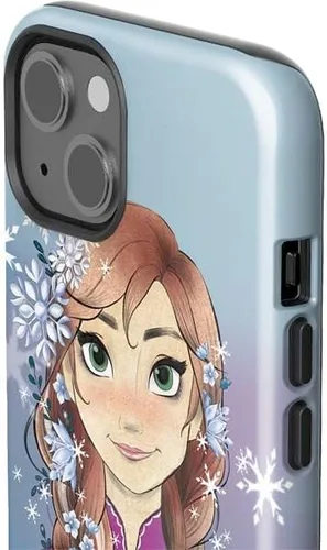 Vista 2 de Skinit Impact - Funda compatible con iPhone 15 Plus, diseño de retrato de Anna de Disney con licencia