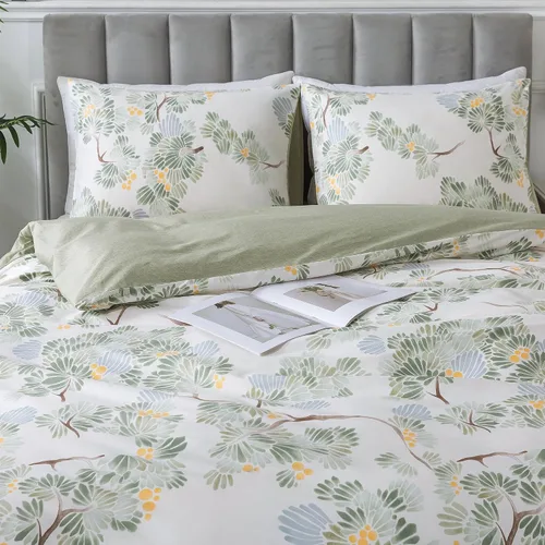 Vista 41 de HoneiLife Juegos de Fundas de Edredón Twin - Funda de Edredón Floral 100% Algodón, Juego de Ropa de Cama Transpirable de 2 Piezas con Cierre