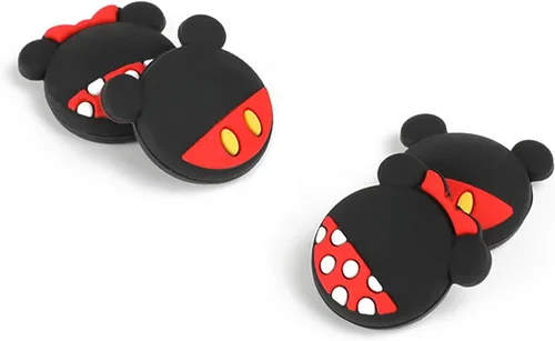 Vista 4 de PERFECTSIGHT 4 tapas de agarre de pulgar compatibles con consola Nintendo Switch/OLED/Lite, funda de botón analógica 3D de silicona suave Kawaii