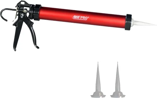Vista 14 de AWF PRO Pistola de calafeteo para salchichas, paquete de papel de aluminio de 20 oz y cartucho convertible de 10 oz, relación de empuje 12:1, cañón