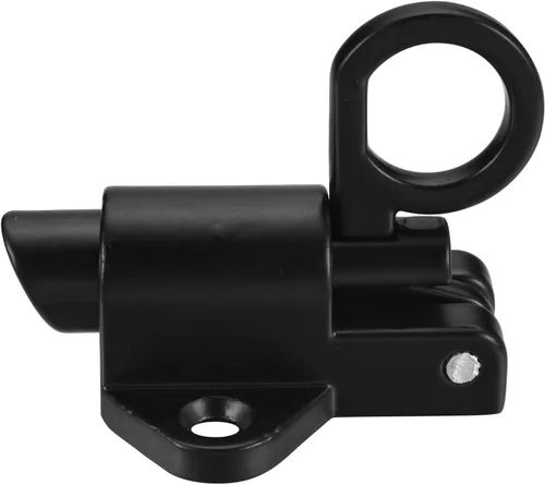 Vista 7 de 4 pestillos de cierre automático, pestillo de puerta de resorte para valla de madera, pestillos automáticos de puerta resistentes de seguridad, Negro