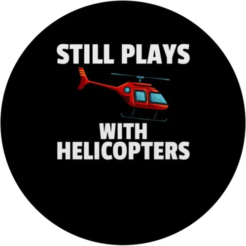 Vista 3 de Piloto de helicóptero Aviador Piloto de Aerolínea PopSockets intercambiables PopGrip