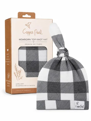 Vista 106 de Gorro de bebé con nudo superior elástico suave "Fern" por Copper Pearl