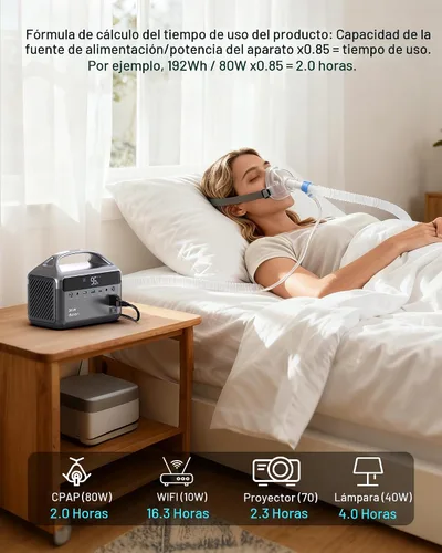 Vista 6 de DARAN Generador solar de 192 Wh con panel solar incluido, estación de energía portátil, batería LFP de 300 W y tomas de corriente alterna de 110