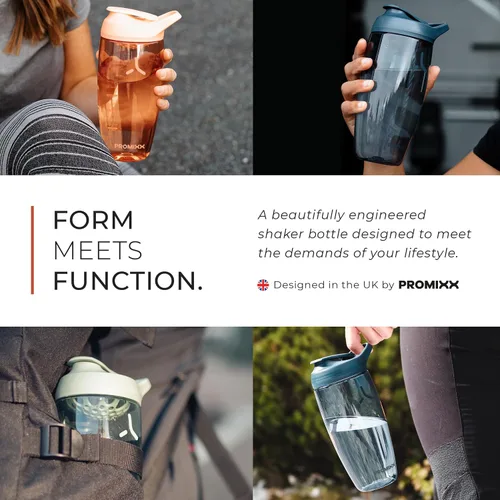 Vista 4 de Promixx Pursuit - Botella mezcladora de proteínas, botella deportiva prémium para mezclas de proteínas y batidos de suplementos, vaso mezclador