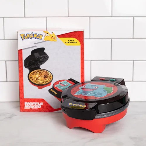 Vista 6 de Uncanny Brands Máquina de gofres Pokémon Bulbasaur - Haz gofres Bulbasaur - Electrodoméstico de cocina